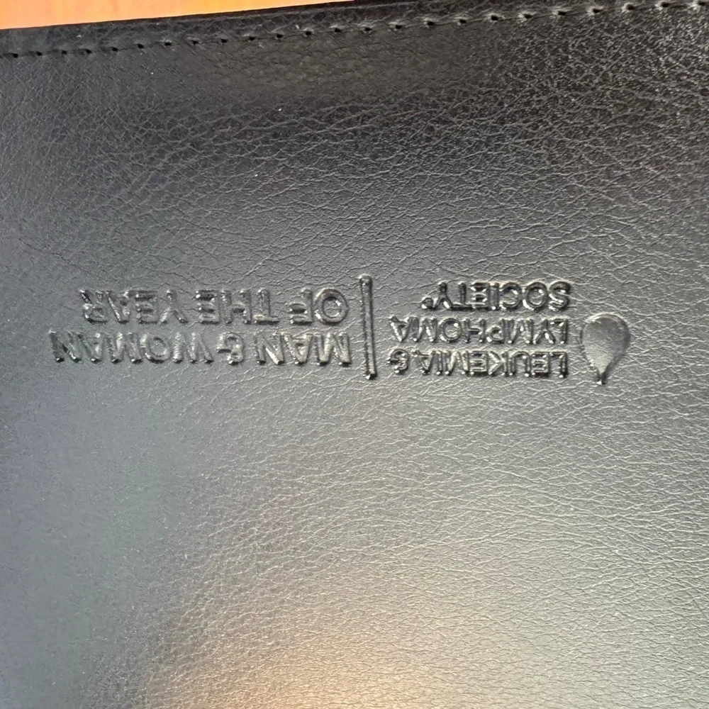 Black Leather Work or Resume Portfolio with LLS Insignia. Never used.